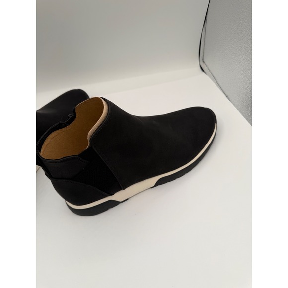 Aerosoles Black Ankle Chelsea Sneaker Boots Side Zip Women's - Picture 7 of 11